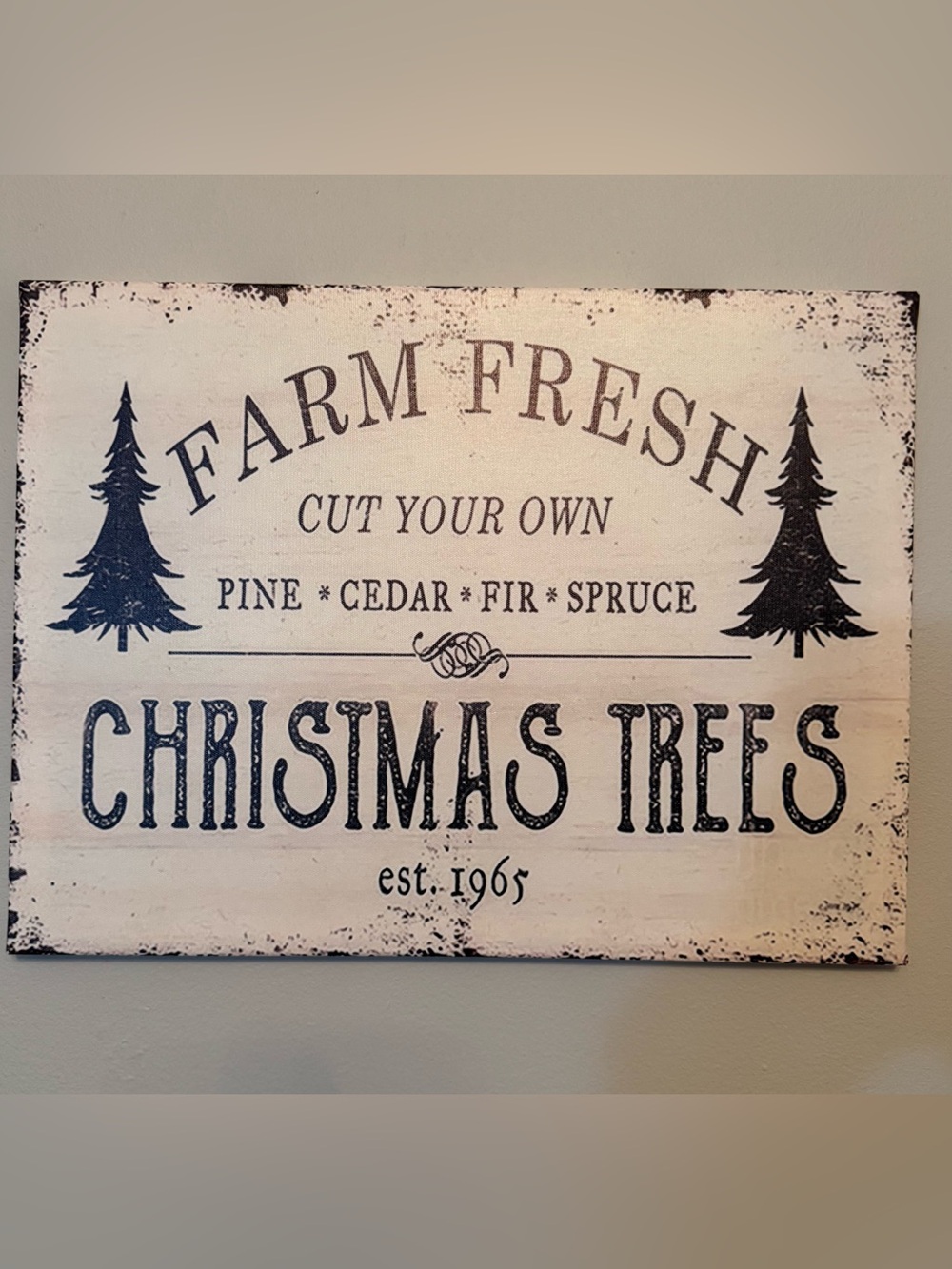 Farm Fresh Christmas Tree Sign - Picture 2 of 6